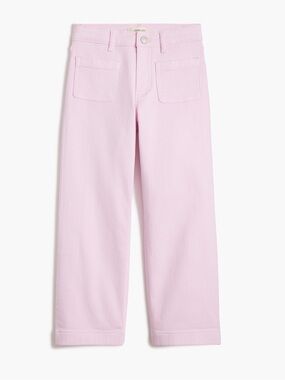 Crewcuts Light Pink Wide-Leg Jeans with Patch Pockets